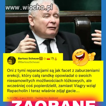 Proponuję żeby za reparacje odpowiadał Sasin 