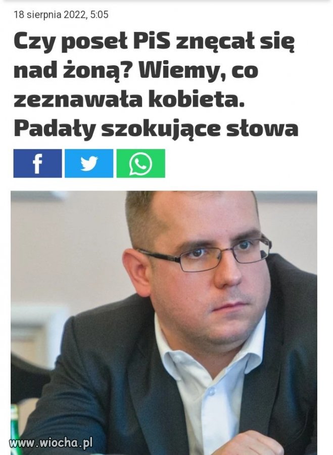 Przemysław Czarnecki, syn Ryszarda, z tej samej partii matki patusów.