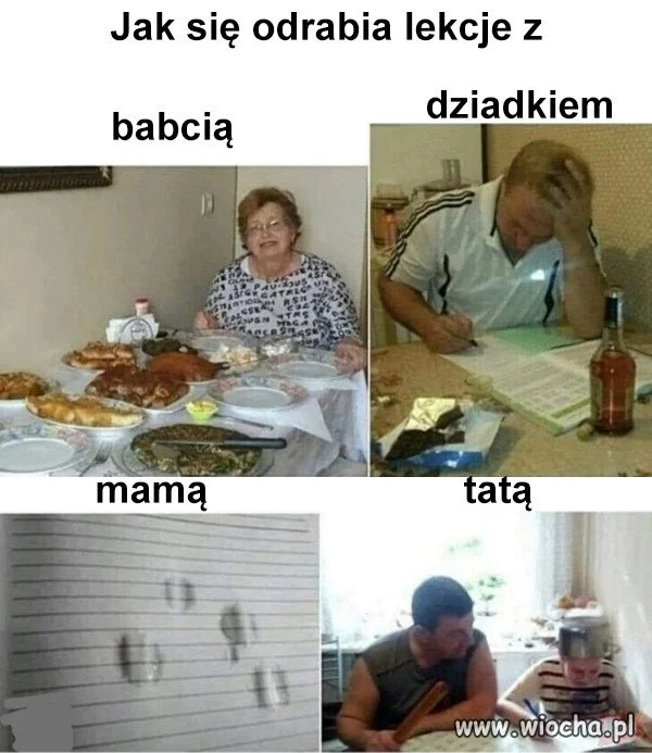 Odrabianie lekcji.