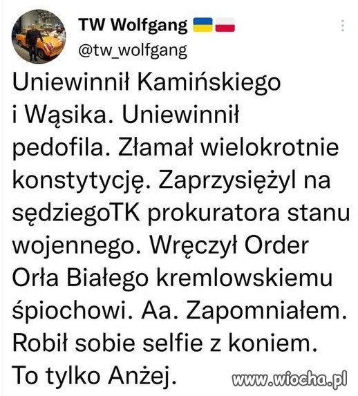 Hańba!! Po stokroć hańba i zniewaga tego odznaczenia.