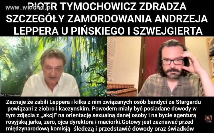 Tymochowicz zeznaje, ale obejrzycie materiał sami
