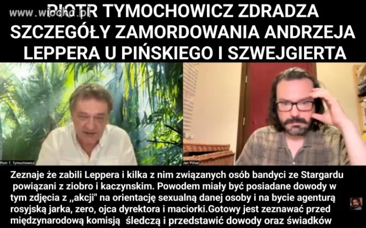 Tymochowicz zeznaje, ale obejrzycie materiał sami