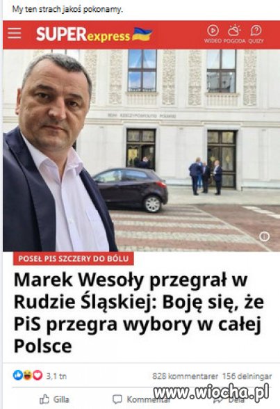 Marek Wesoły z poparciem Jarosława Kaczyńskiego...