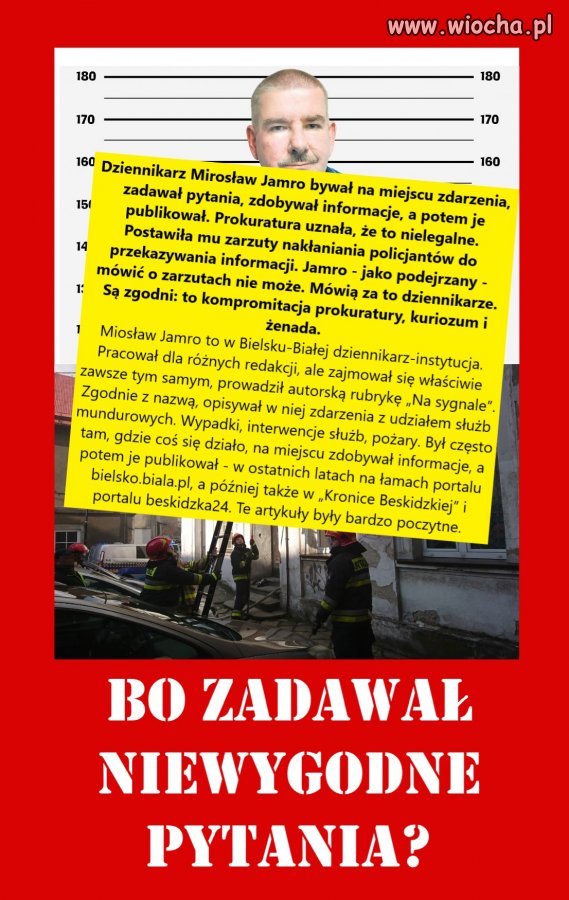Dziennikarz ścigany, bo pytał?