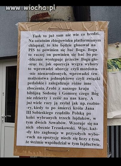 Na słupie w pewnym mieście 