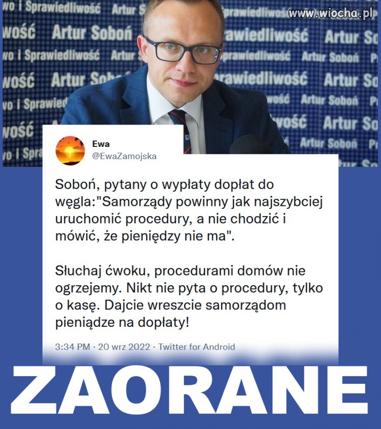 Pieniędzy nie ma, bo "glapa" jeszcze nie zdążył dodrukować