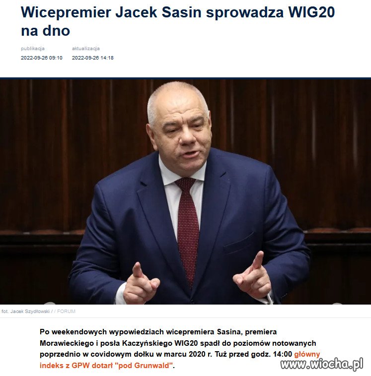 Gdzie Kaczynski nie pomoze, tam wysle Sasina...