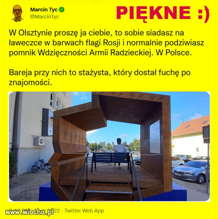 Wartościowa ławeczka w pisowskich barwach i z widokiem na pisowskie wartości 