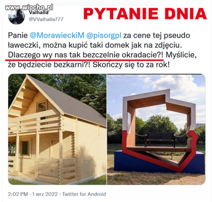 Pytanie dnia w kwestii ławek