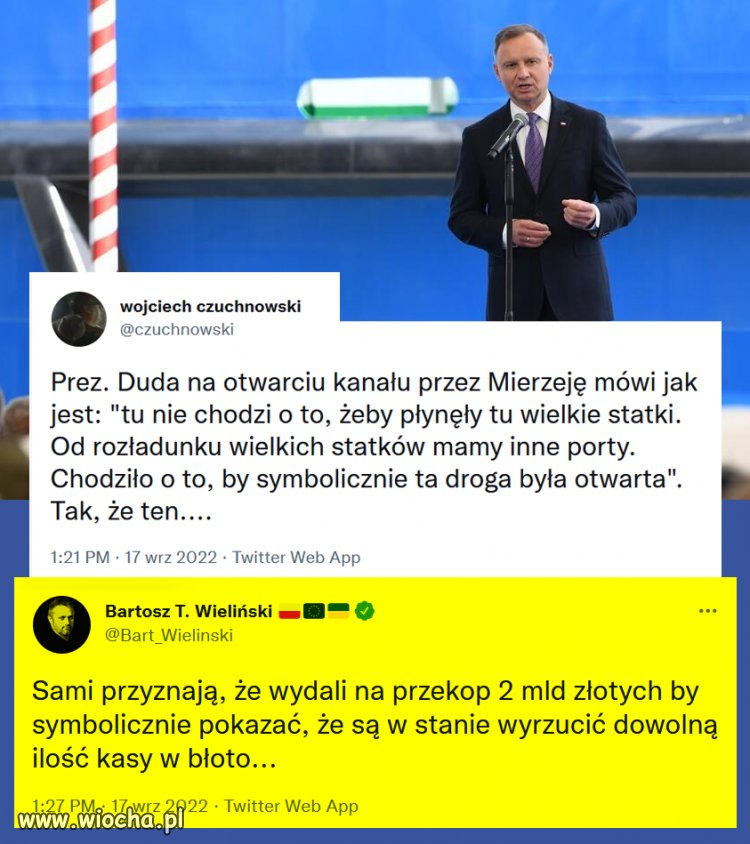 Traktor za 1,5 mln, ławki też za miliony, teraz rów za 2 miliardy.