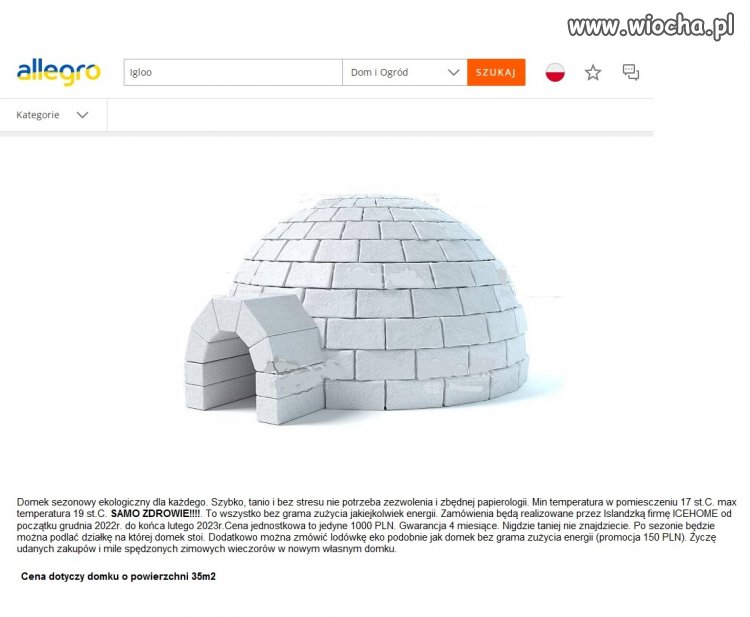 Domek Igloo