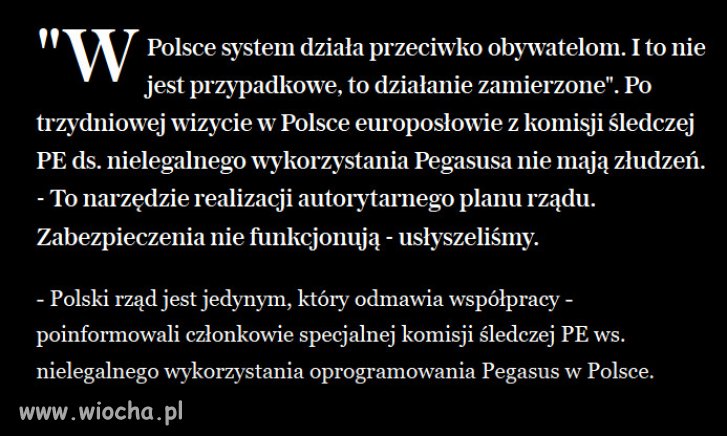 Europejska komisja śledcza ws. Pegasusa oskarża polski rząd