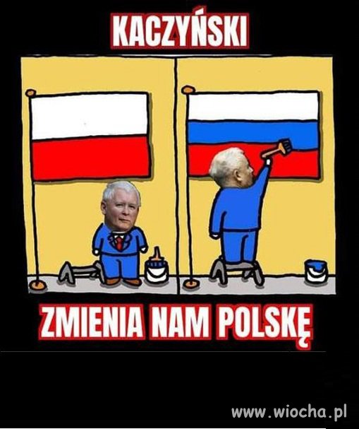 Tęcza Kaczyńskiego ma tylko trzy kolory