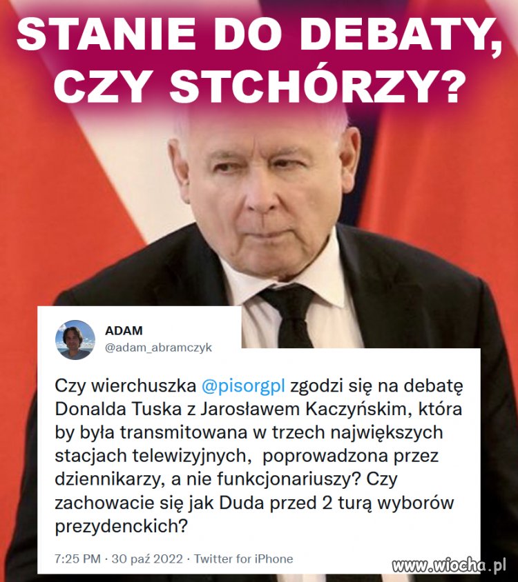 Wiecie dlaczego Kaczyński wysyła pinokia na debatę?