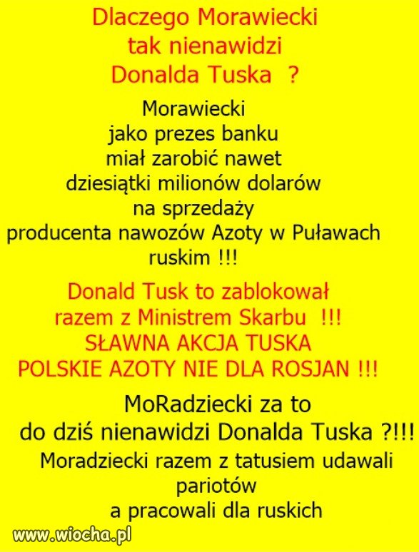 Dla Morawieckiego tylko kasa się liczy, dlatego jest w PiS!