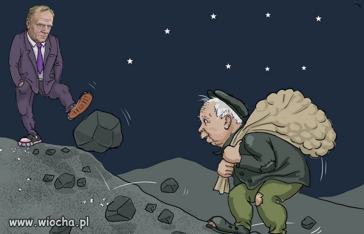 Kaczynski ma coraz bardziej, pod gorke...