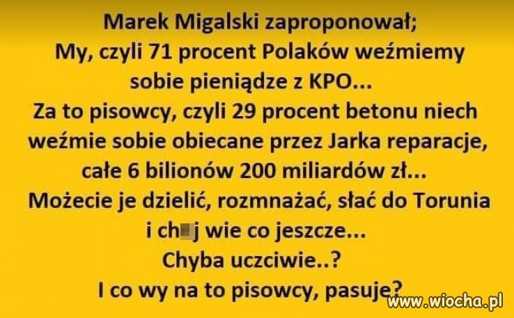 Propozycja. Jak dla mnie - do przyjęcia.