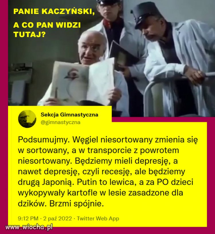 Czyli mamy depresję pomieszaną z recesją ze szczyptą demencji.