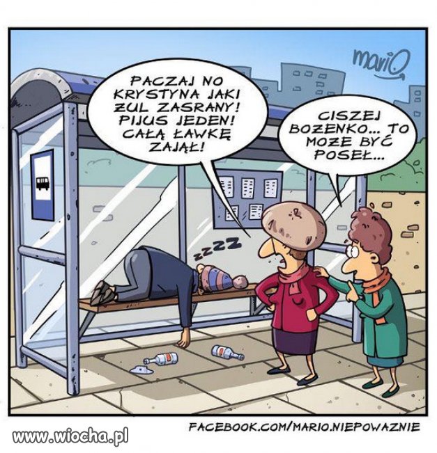 Szanujcie alkoholikow, nigdy nie wiadomo z jakiej partii...