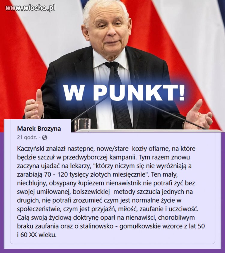 Jak długo jeszcze kaczyński będzie szczuć ludzi na innych ludzi ,Nie dajmy się dalej dzielić .