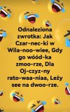 Tak sobie powinni śpiewać pod nowym białym orłem z żółtymi pazurkami.