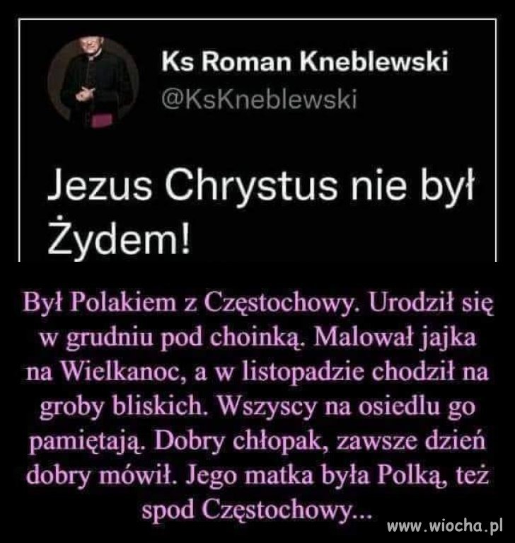 Bardziej wtajemniczeni uważają, że Jezus urodził się w Rybniku.