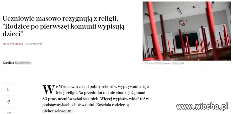 Religia we Wrocławiu. Nie chodzi 80 procent.