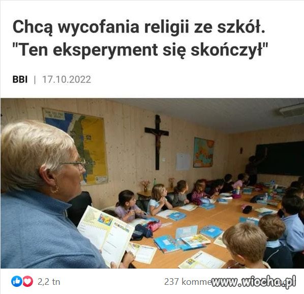 Religia to nie nauka, jej miejsce jest w kościele!