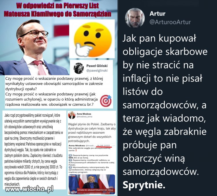 Morawiecki pisze list do Prezydentów Miast i Samorządowców.