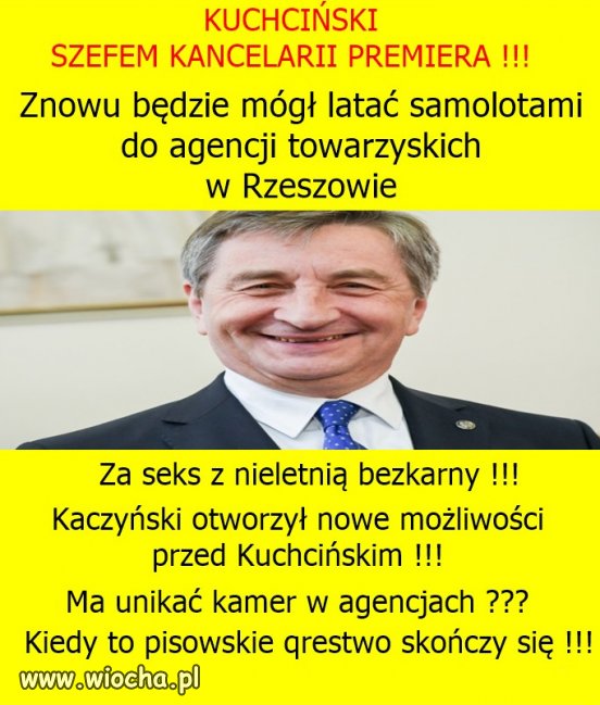 Już afera Kuchcińskiego przyschła, wraca do lask!