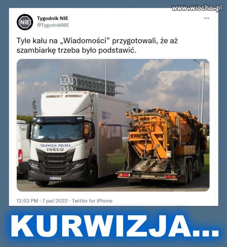 Nowy wóz transmisyjny kupili? Ale że żółty?