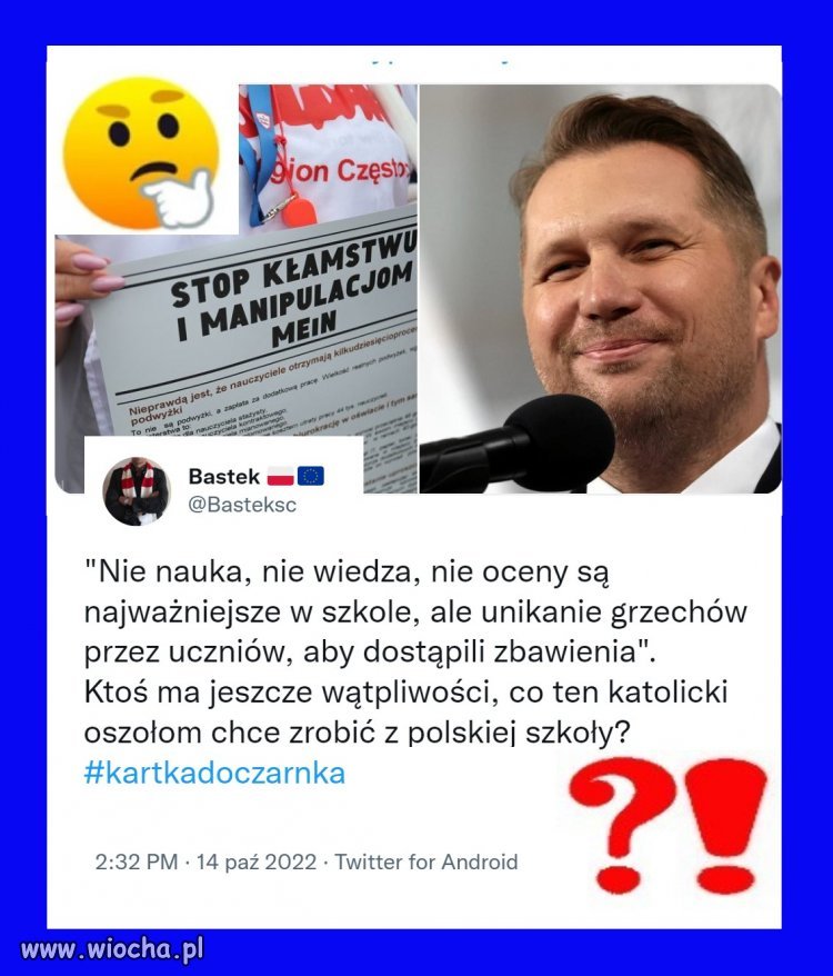 Co ten katolicki oszołom chce zrobić z polskiej szkoły?