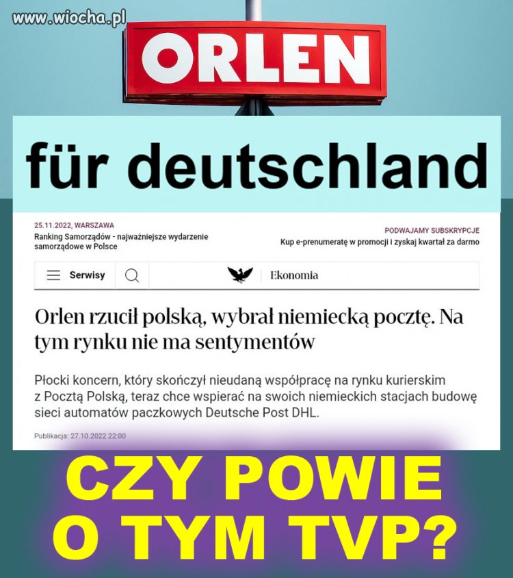 Orlen odrzucił polską, wybrał niemiecką pocztę. 