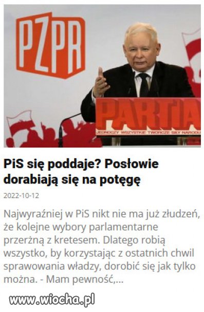  „do polityki nie przychodzi się dla pieniędzy”.