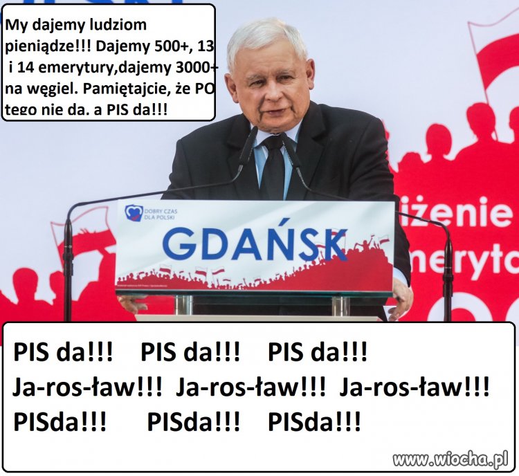 Szczerość wyborców na wiecu