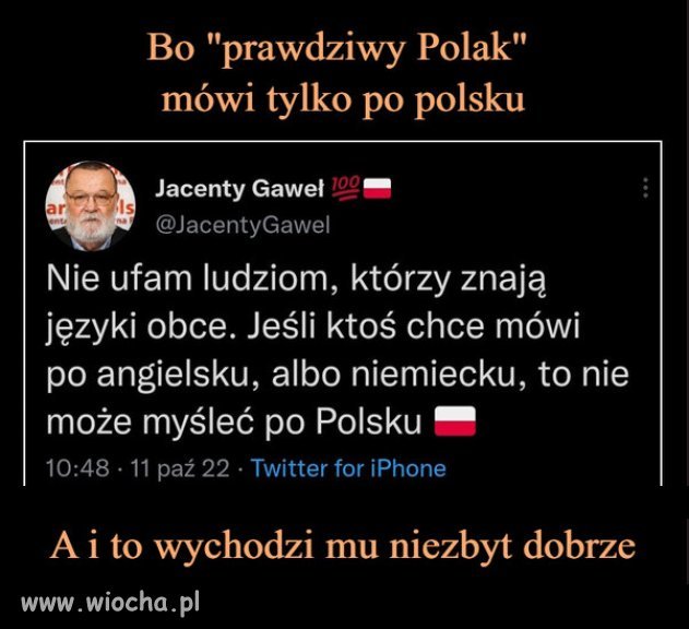 Po takiej wypowiedzi, milczenie jest złotem...