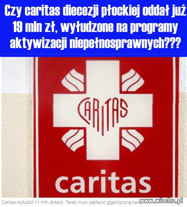 Czy caritas diecezji płockiej oddał już 19 mln zł,