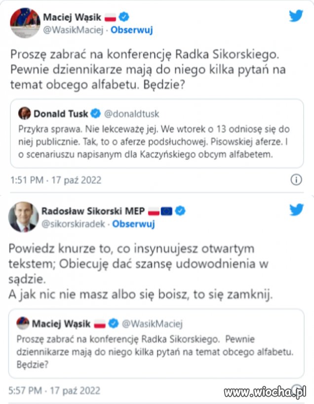 Ciekawe co Wąsik knur insynuuje ?