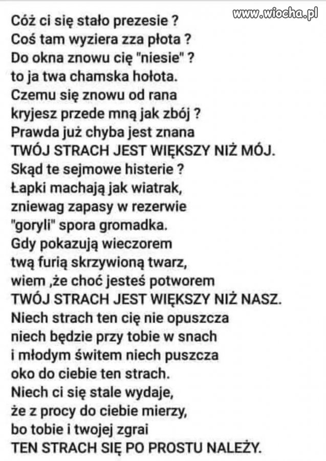 Strach prezesa