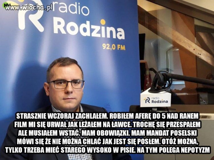 Usprawiedliwienie posła Przemysława