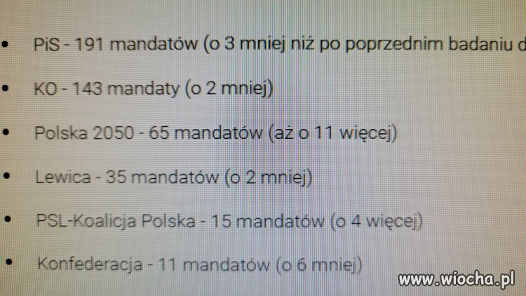 Ostatni sondaż. 