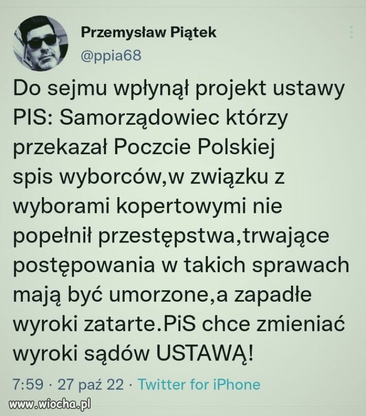 Powinni jeszcze podjąć ustawę , o usunięciu 7-go przykazania..