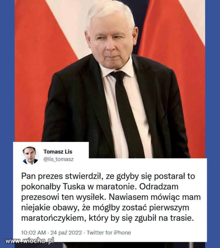 Byłby pierwszym maratończykiem, który ''biegnie'' z setką ochroniarzy.
