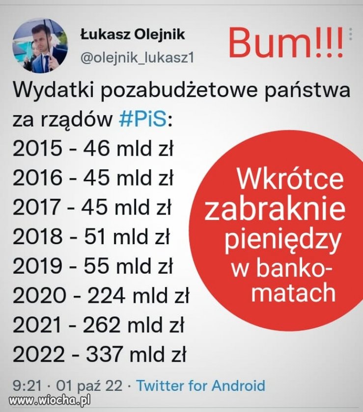 PiS doprowadza Polskę do bankructwa 