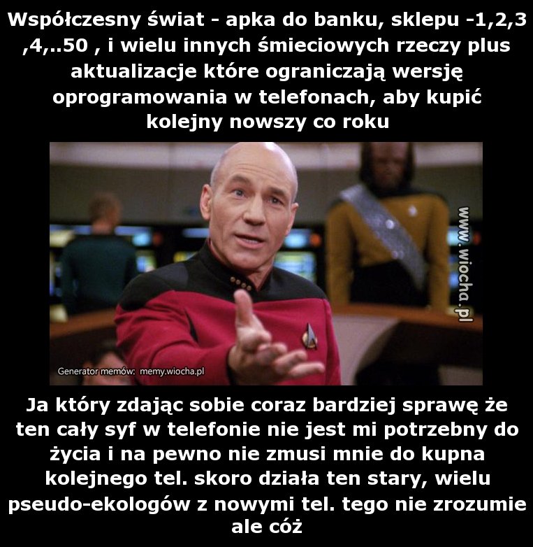 Współczesny świat - apka do banku, sklepu...