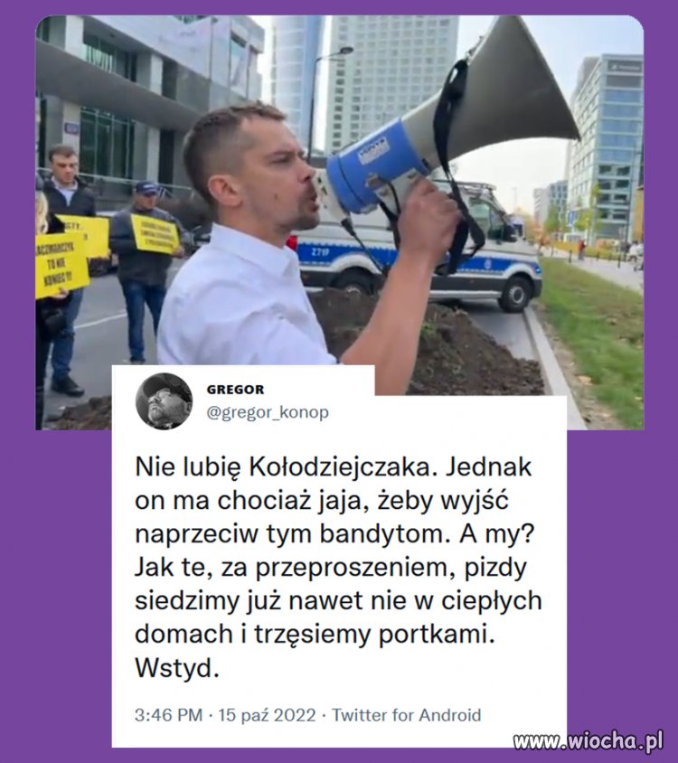 Może nie przepadamy za nim, ale zaczynam szanować za odwagę!