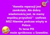 Jej mowa była krótka...