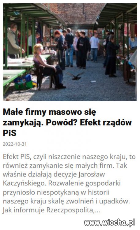 PiS jest wrogiem przedsiębiorców, 200 tysięcy firm upadło