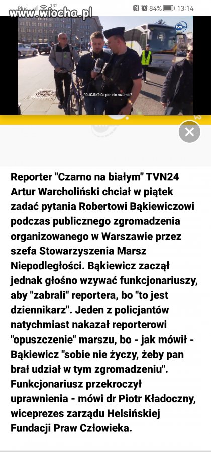 Srąkiewicz wydaje rozkazy policji... 