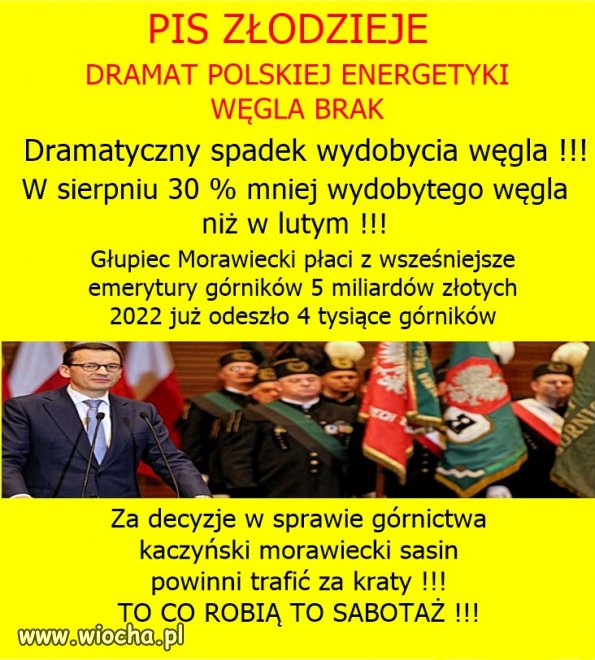 Mialo byc wegla na 200 lat, ale PiS importuje mial z blotem!